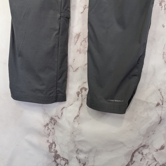 Columbia Pants Womens 16 R Roll Up Convertible Gray Nylon Hiking Camping Commute - Picture 7 of 13